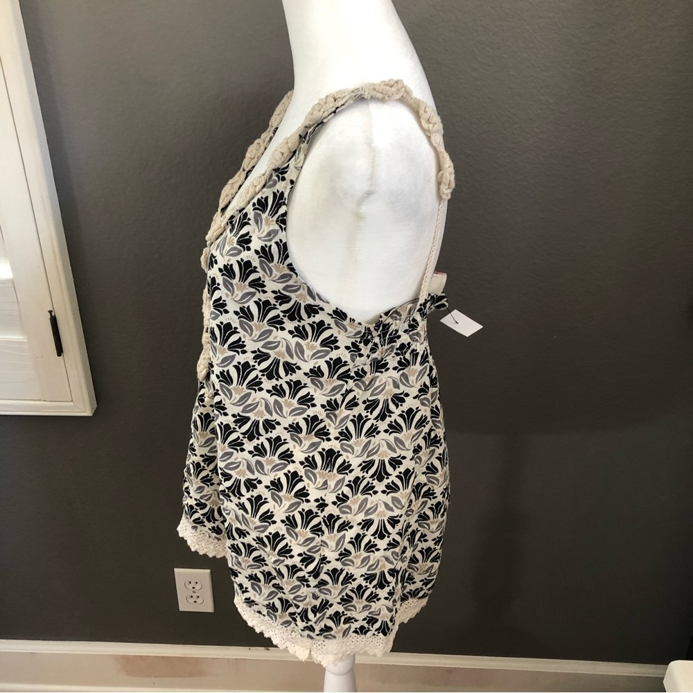Free People Lace Trim Patterned Tank - Picture 6 of 7